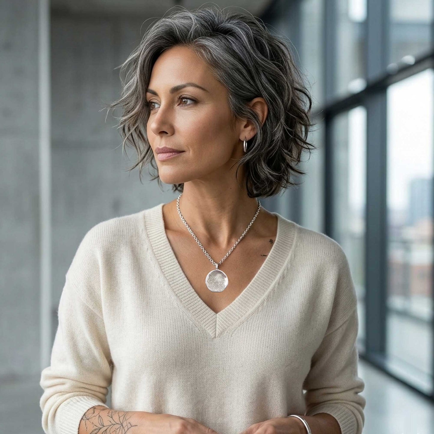 Pendentif Empreinte Digitale Petite Forme Organique Discrète | Envoyez Votre Empreinte Digitale par E-mail