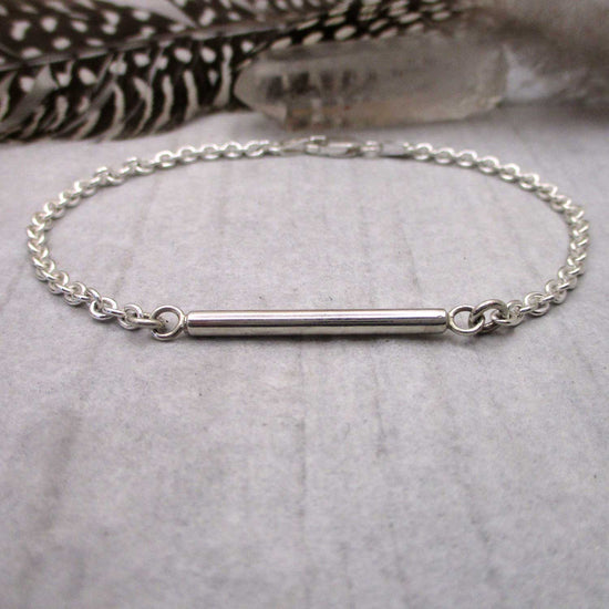 Narrow Sterling Silver Cylinder Urn Bracelet for Cremation Ashes, Holds a Small Pinch of Ashes (Copy)
