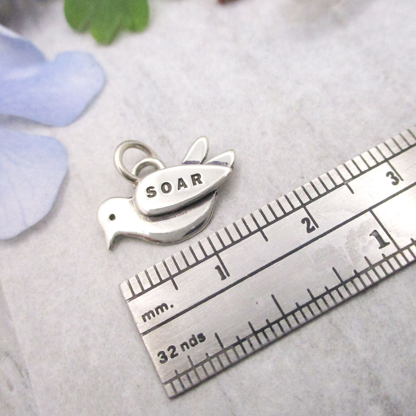 Sterling Silver Personalized Dove Charm