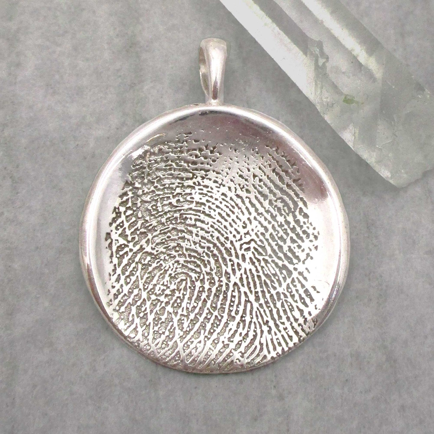 Pendentif Empreinte Digitale Petite Forme Organique Discrète | Envoyez Votre Empreinte Digitale par E-mail