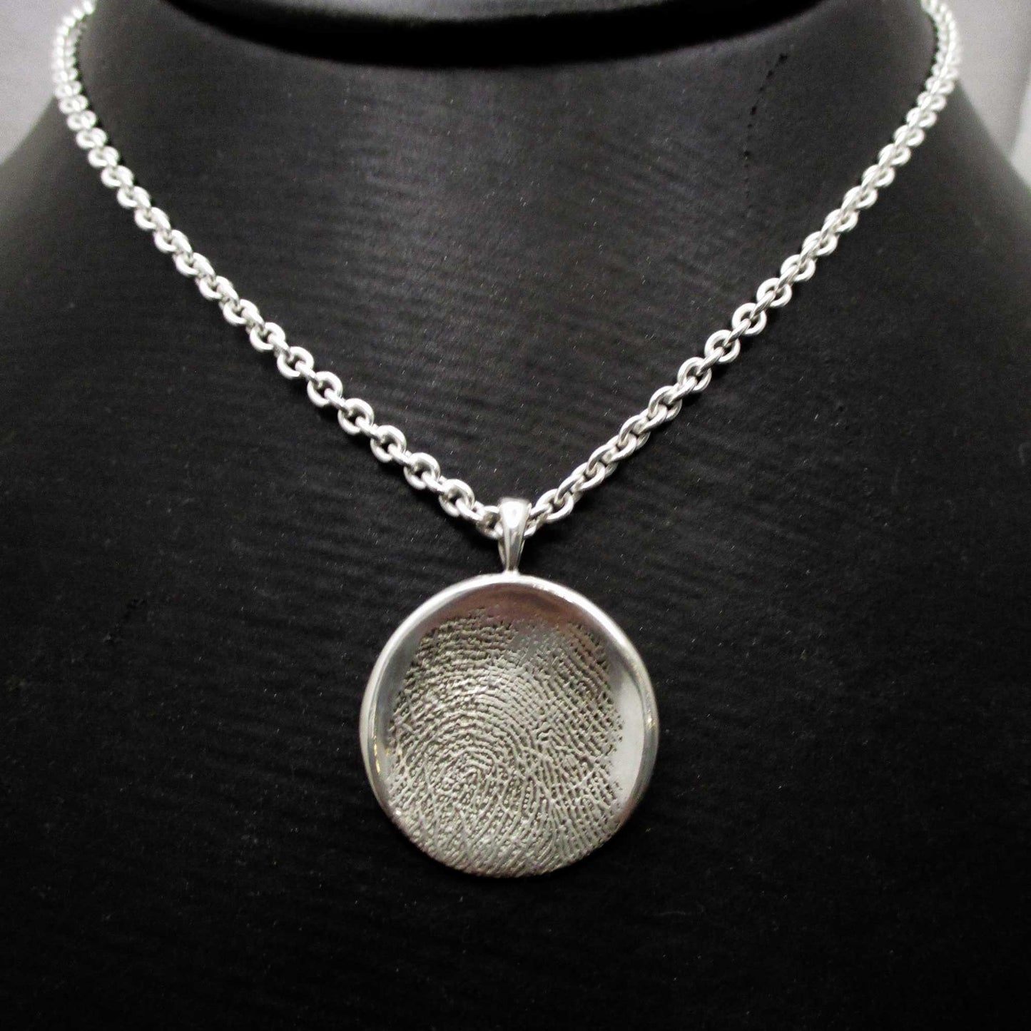 Pendentif Empreinte Digitale Petite Forme Organique Discrète | Envoyez Votre Empreinte Digitale par E-mail