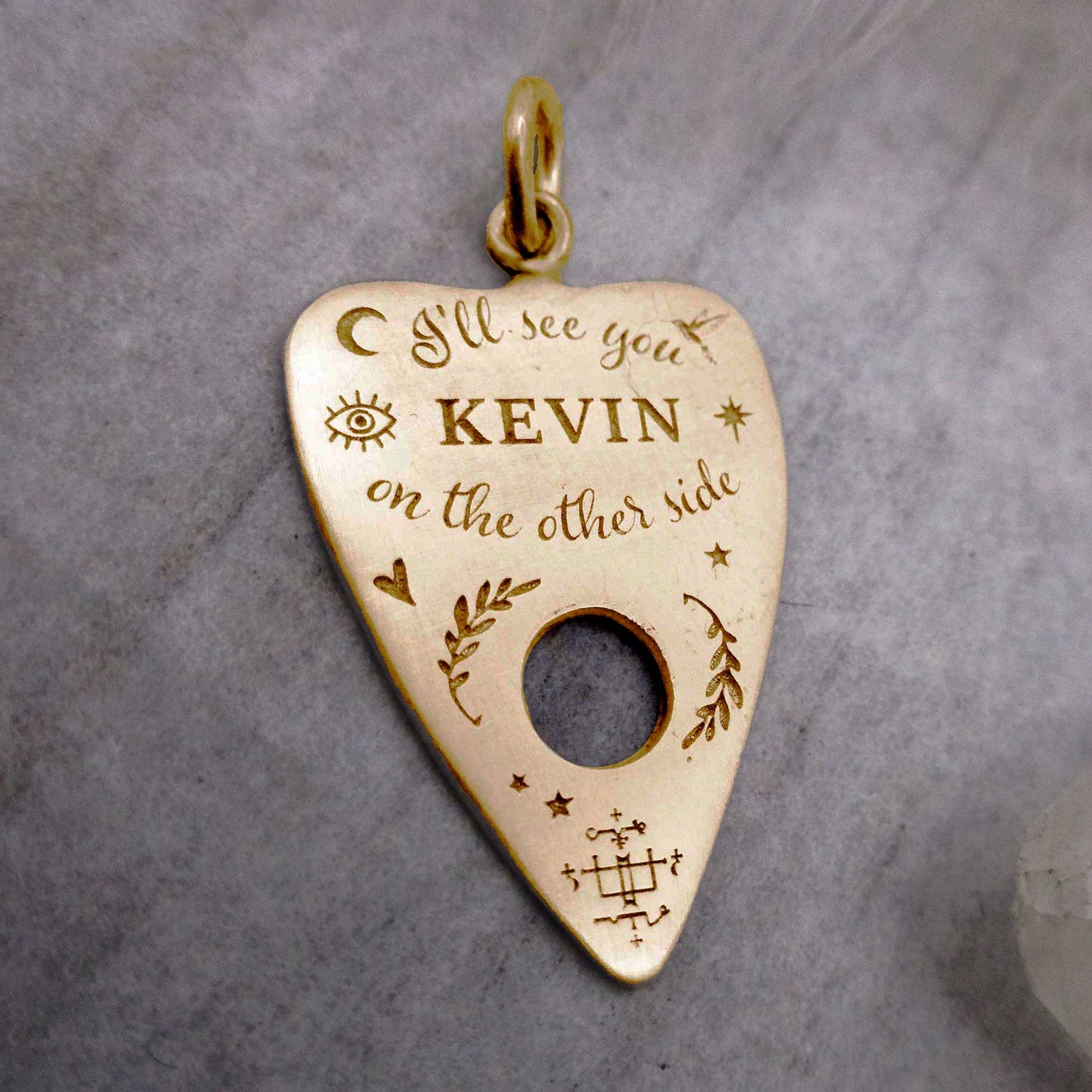 Planchette für Ouija-Brett-Anhänger aus Sterlingsilber