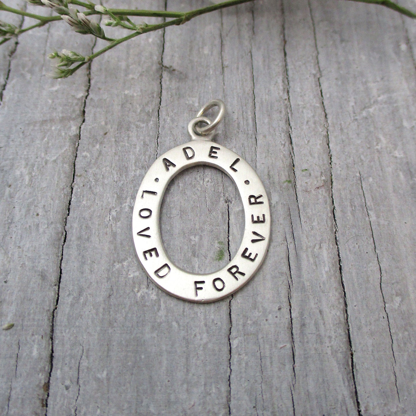 Load image into Gallery viewer, Silver Loved Forever Memorial Name Charm
