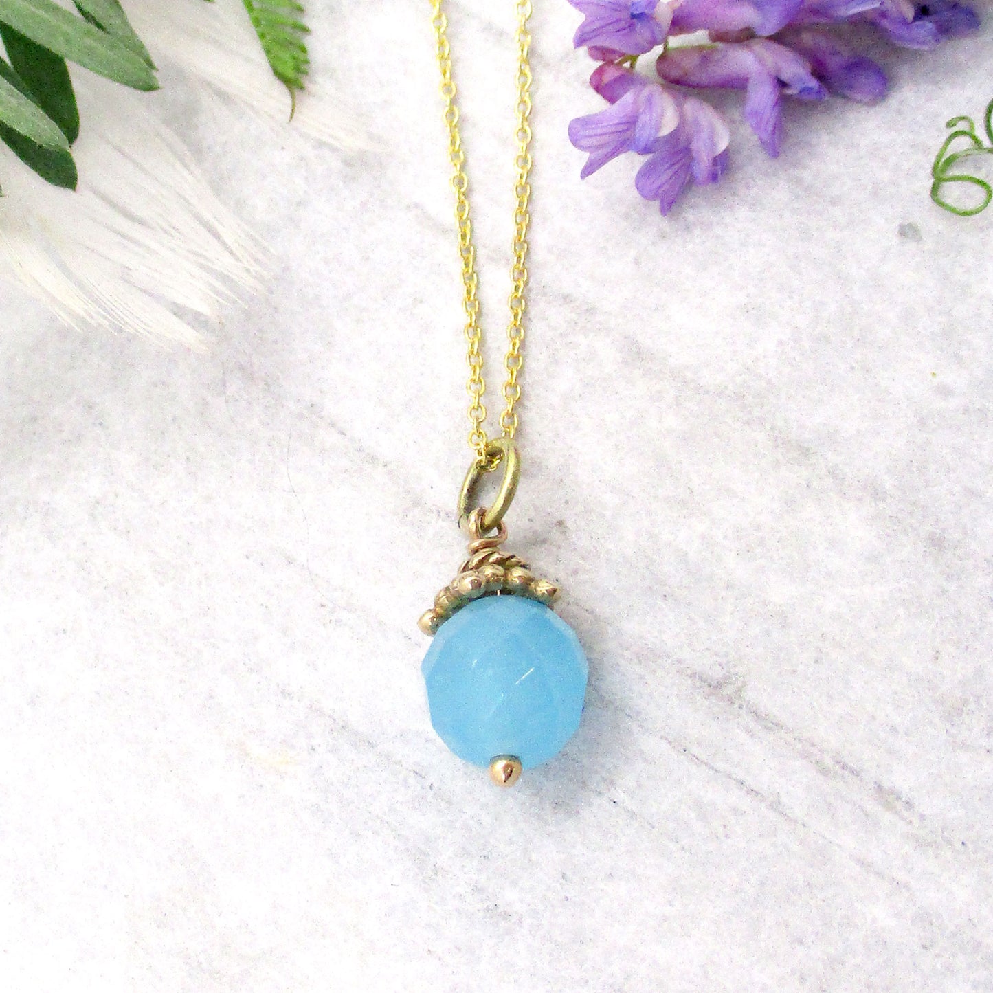 Load image into Gallery viewer, Caribbean Blue Star Crown Pendant in Solid Gold or Silver

