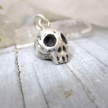 Load image into Gallery viewer, Fairy Skull Charm in Sterling Silver
