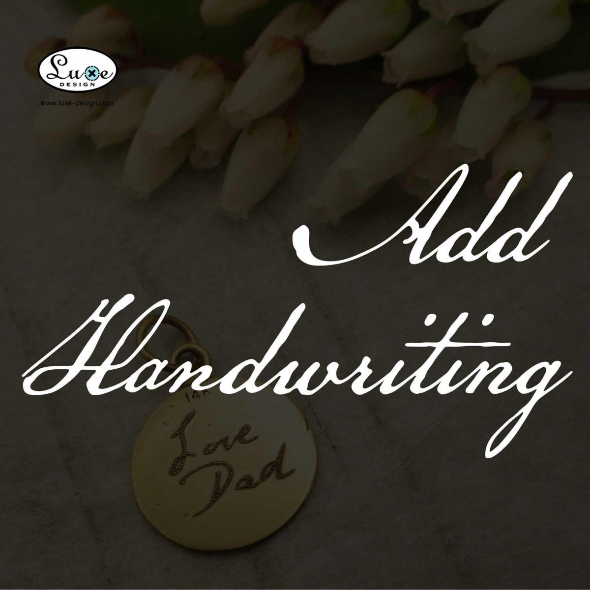 Add Your Handwriting To Jewellery - adds up to one week production time to your order.