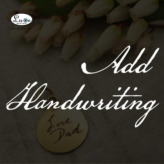 Add Your Handwriting To Jewellery - adds up to one week production time to your order.