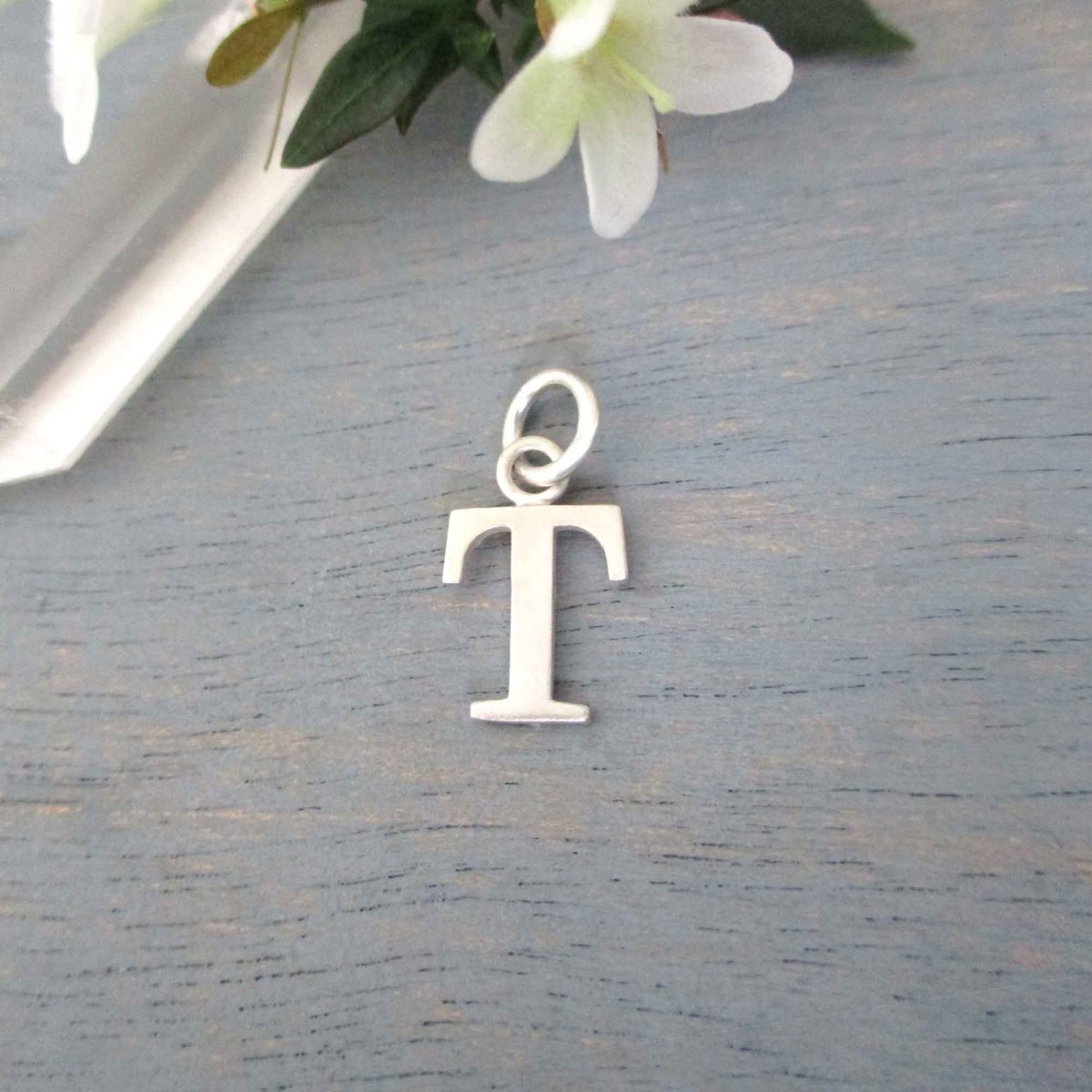 Capital Letter T Initial Charm in 14K Yellow, Rose or White Gold - Luxe Design Jewellery