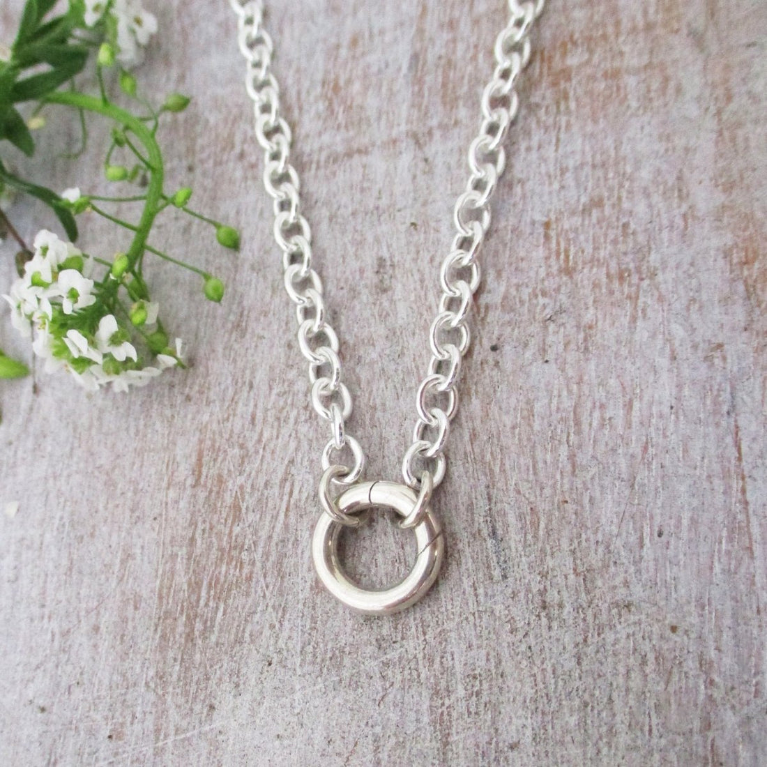 Add A Charm Circle Push Clasp in Sterling Silver Custom Handmade ...