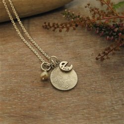 Design Your Flat Circle Fingerprint Necklace - Luxe Design Jewellery