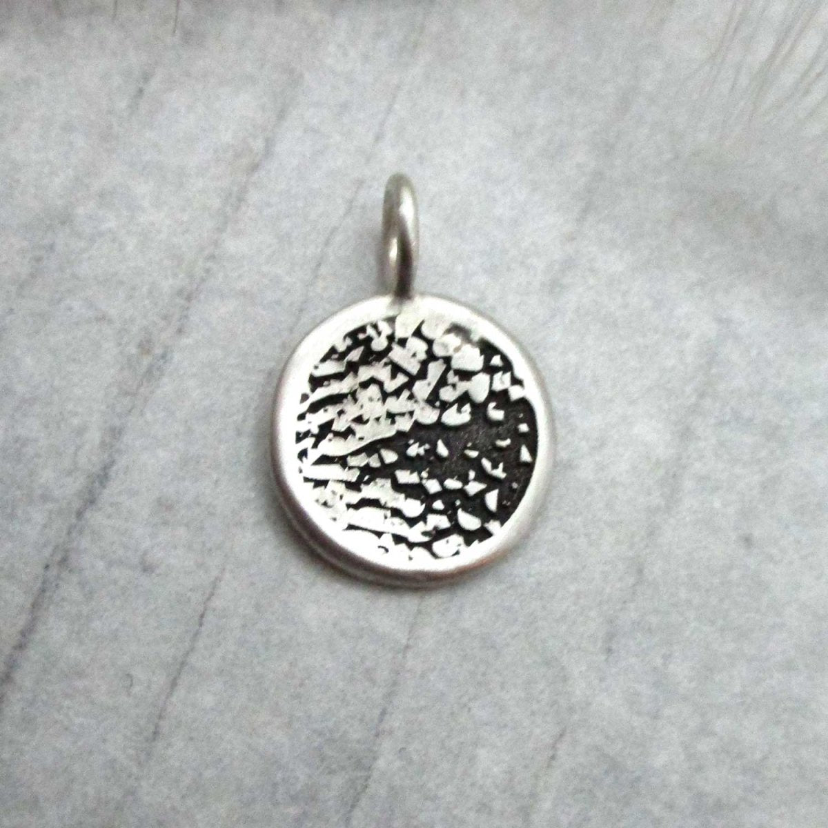 Dog Nose Texture Print Disc Necklace – Sterling Silver