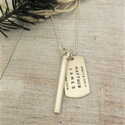 Dog Tag Personalized Cremation Urn Ashes Memorial Necklace - Luxe Design Jewellery