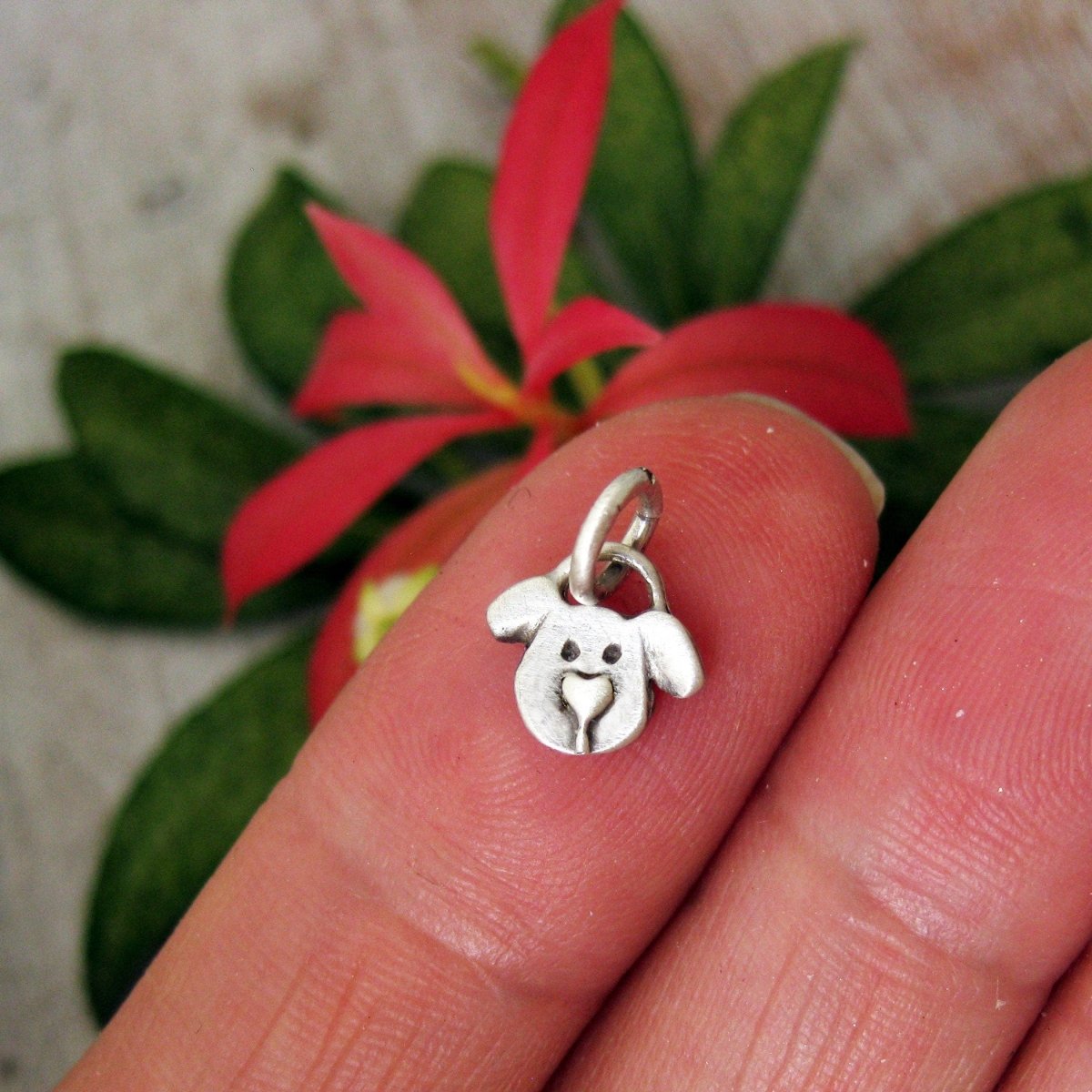 Doggy Face Pendant in Sterling Silver - Luxe Design Jewellery