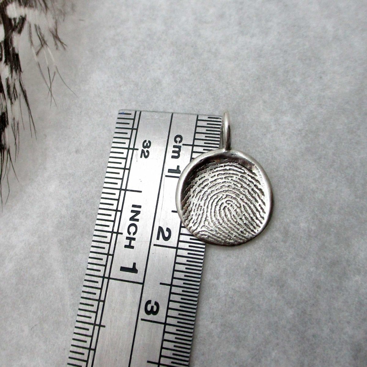 Double Sided Fingerprint Necklace | Two Person Fingerprints Pendant | Memorial Jewelry for Couples | Sterling Silver Reversible Keepsake