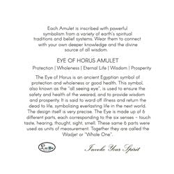 Egyptian Eye of Horus Protection Necklace - Luxe Design Jewellery