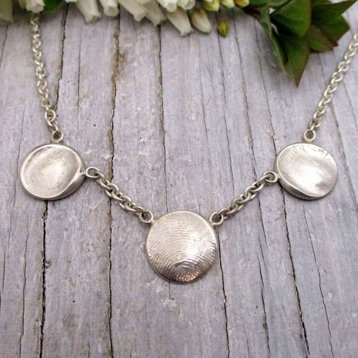 Family Fingerprints Impression Necklace Add Fingerprint Charms for Each Family Member