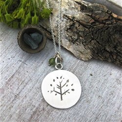 Family Tree, Tree of Life Pendant in Silver - Luxe Design Jewellery