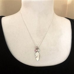 Feather Charm in Sterling Silver - Luxe Design Jewellery