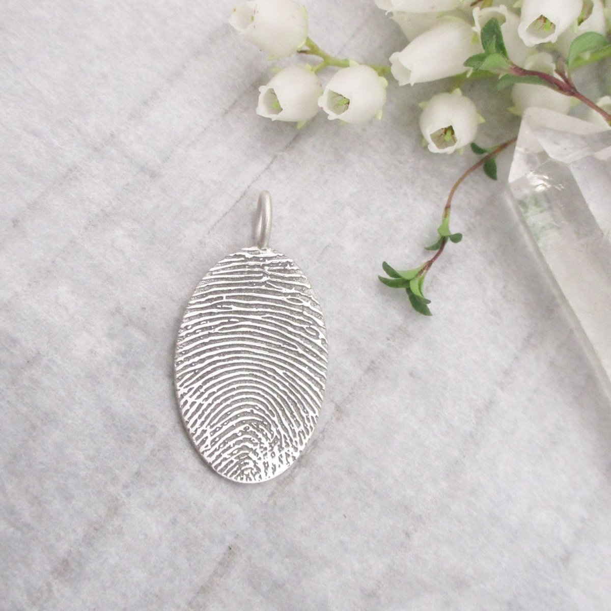 Finger Print Pendant from Flat Ink Print