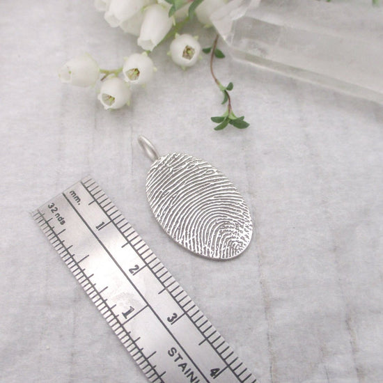 Finger Print Pendant from Flat Ink Print