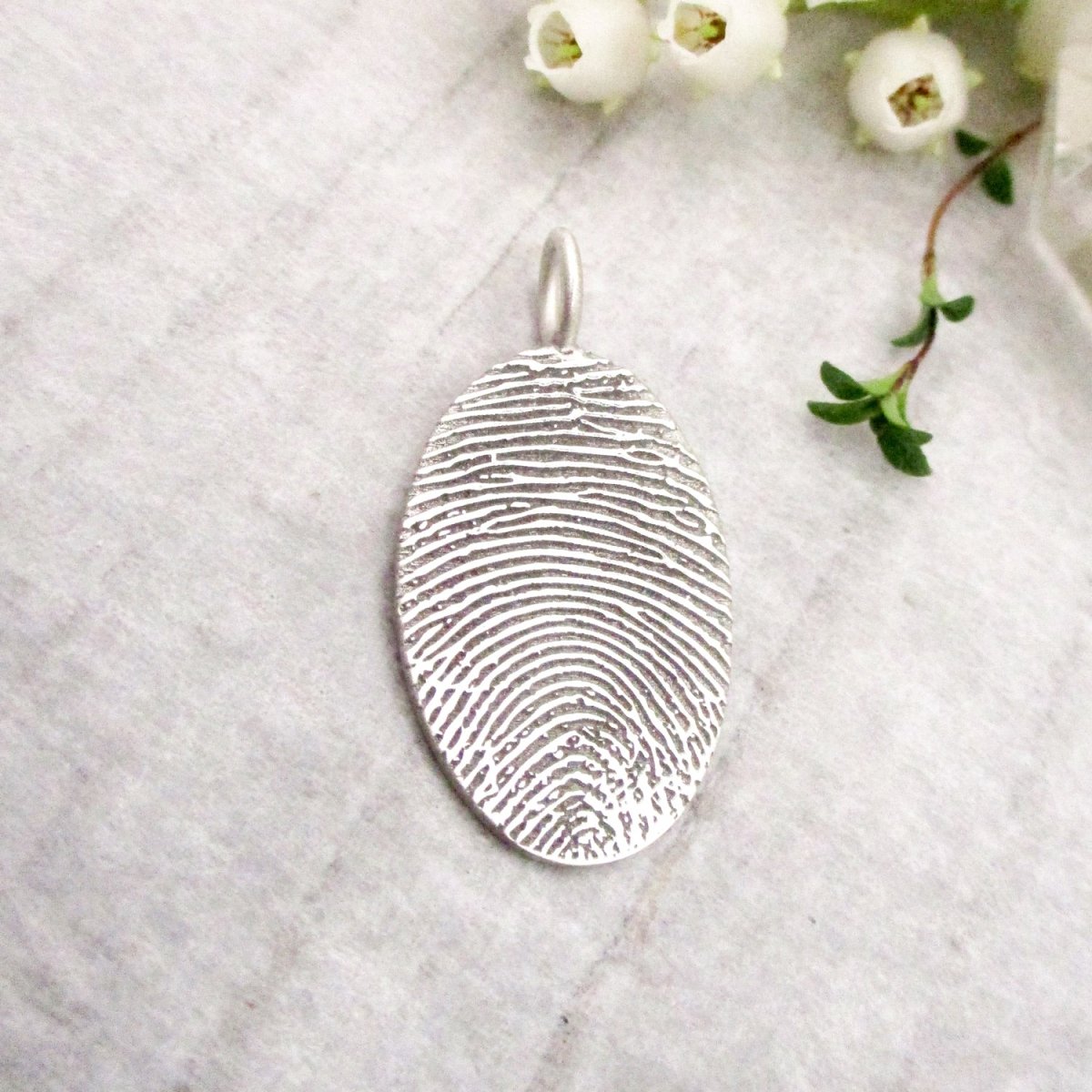 Finger Print Pendant from Flat Ink Print