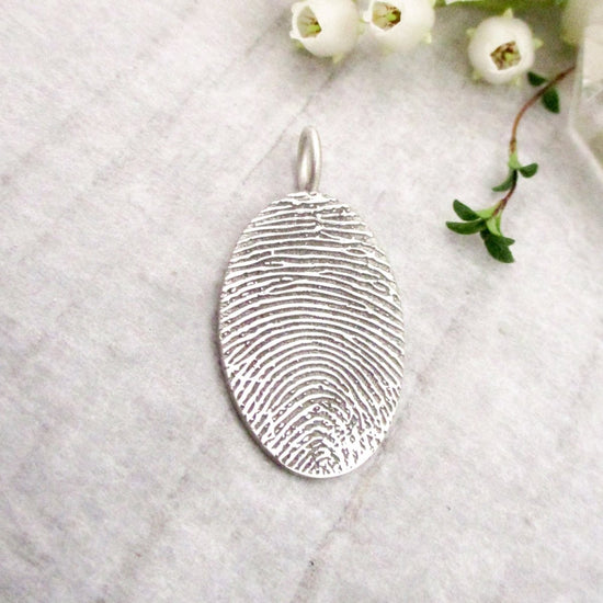 Finger Print Pendant from Flat Ink Print