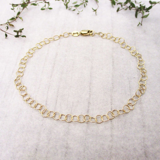 Gold 3mm Bracelet, wear alone or add charms. - Luxe Design Jewellery