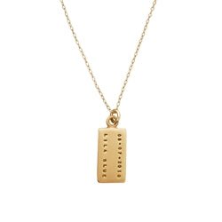 Gold Customizable Medium Rectangle Charm- Small Font - Luxe Design Jewellery