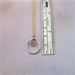 Gold Handmade Script Initial Necklace Letter O - Luxe Design Jewellery