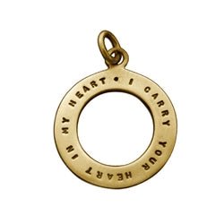 Gold I Carry Your Heart Memorial Charm - Luxe Design Jewellery
