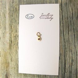 Gold July Birthstone Charm in Genuine Ruby - Luxe Design Jewellery