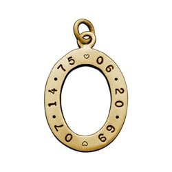 Gold Life Span Two Dates Memorial Charm - Luxe Design Jewellery
