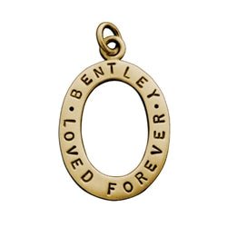 Gold Loved Forever Memorial Name Charm - Luxe Design Jewellery