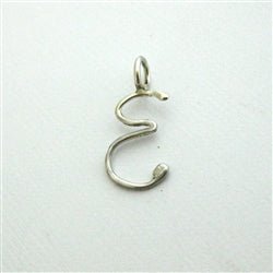 Handmade Script Initial E Charm - Luxe Design Jewellery