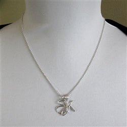 Handmade Script Initial Necklace Letter E - Luxe Design Jewellery