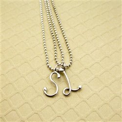 Handmade Script Initial S Necklace - Luxe Design Jewellery