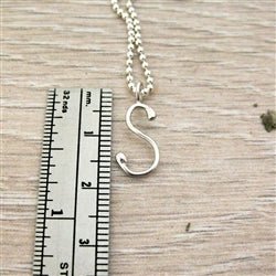 Handmade Script Initial S Necklace - Luxe Design Jewellery