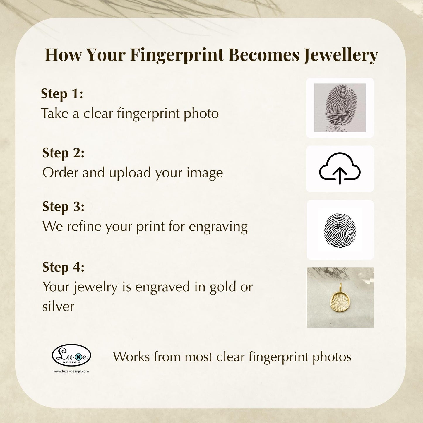 Organic Fingerprint Pendant | Adult Fingerprint Jewelry | Memorial Keepsake | Sterling Silver Oval