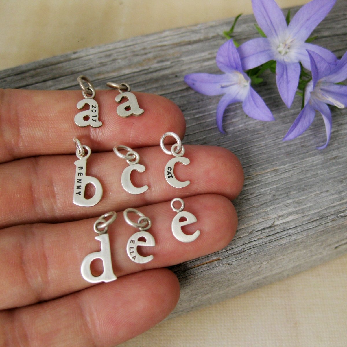 J Initial Pendant in Solid 14k Gold • Lowercase Letter Necklace • Personalized Fine Jewelry