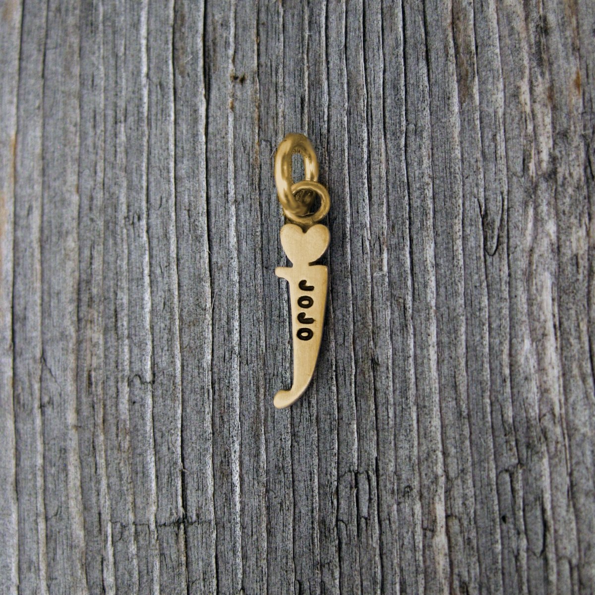 J Initial Pendant in Solid 14k Gold • Lowercase Letter Necklace • Personalized Fine Jewelry