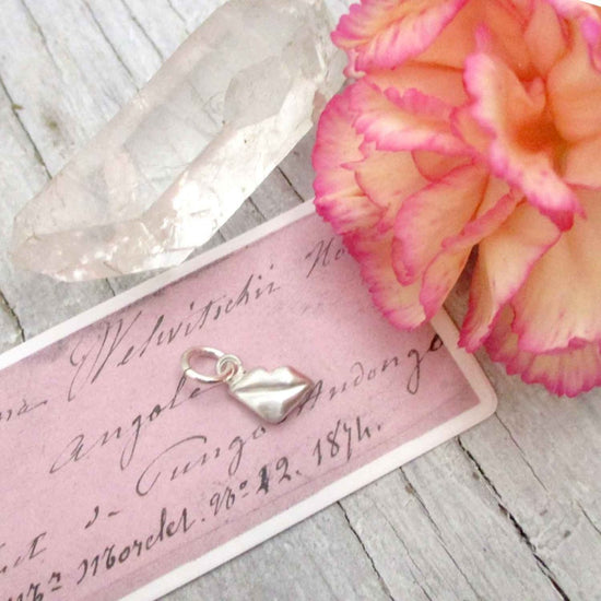 Kissy Lips Charm in Sterling Silver - Luxe Design Jewellery