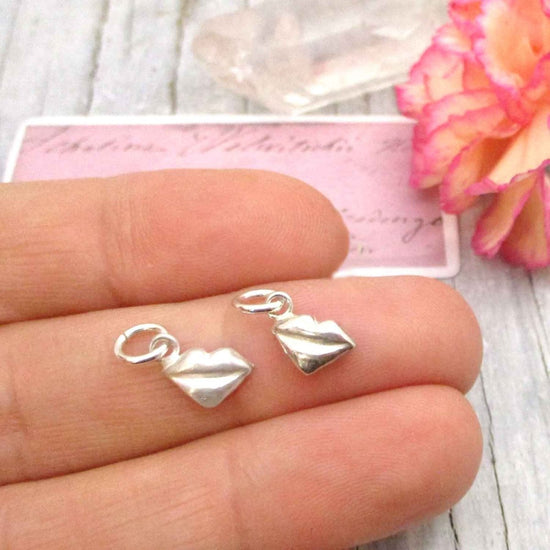 Kissy Lips Charm in Sterling Silver - Luxe Design Jewellery