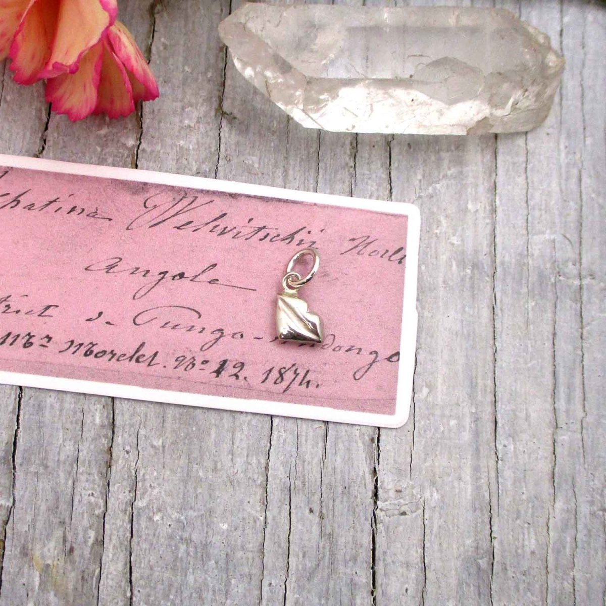 Kissy Lips Charm in Sterling Silver - Luxe Design Jewellery