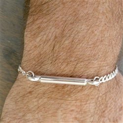 Men's Cylinder Urn Bracelet for Cremation Ashes - Luxe Design Jewellery