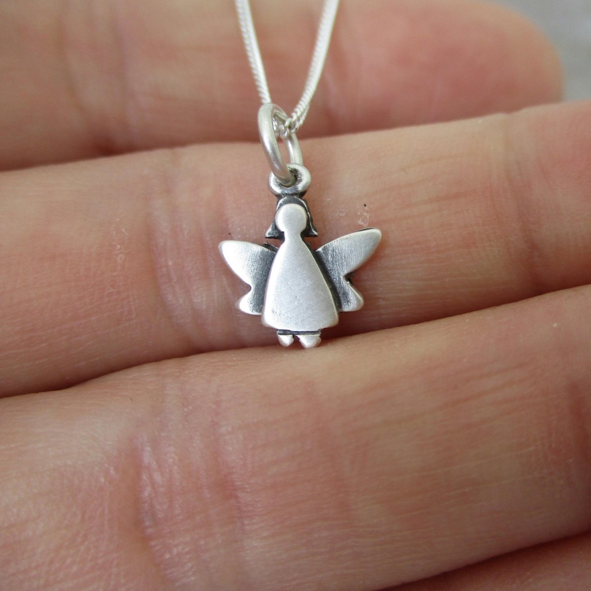 Mini Guardian Angel Charm - Choose Gold or Silver and add Personalization - Luxe Design Jewellery