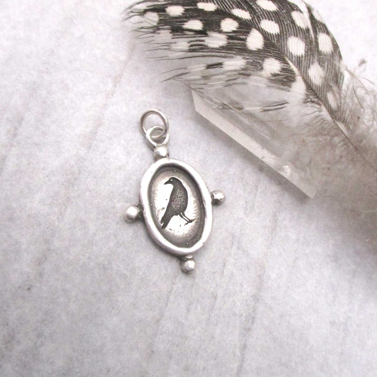 Mystic Crow Sterling Silver Charm