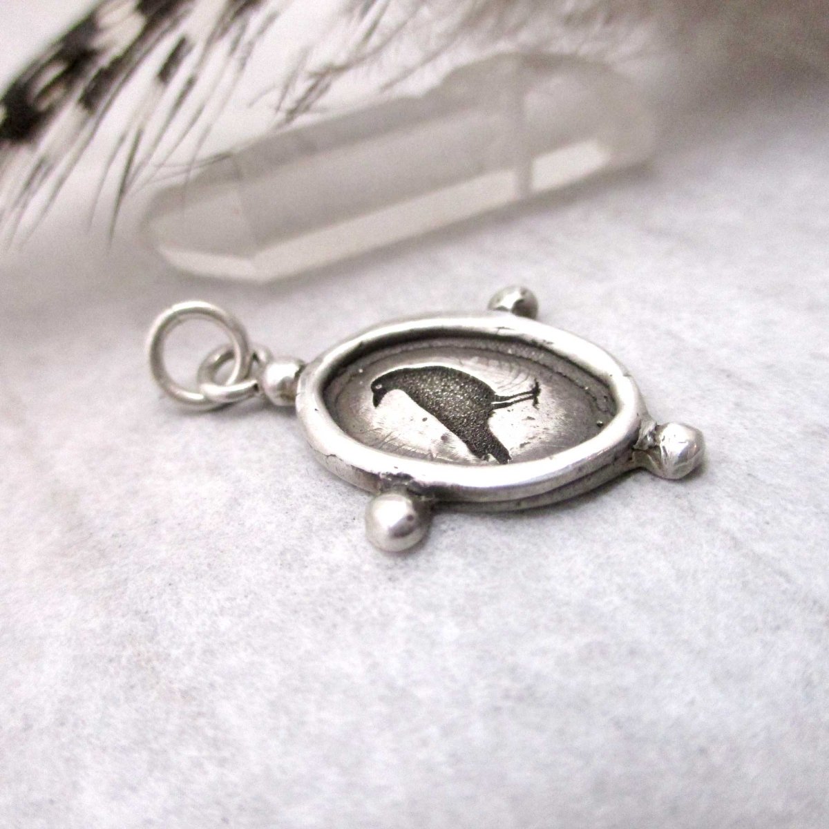 Mystic Crow Sterling Silver Charm