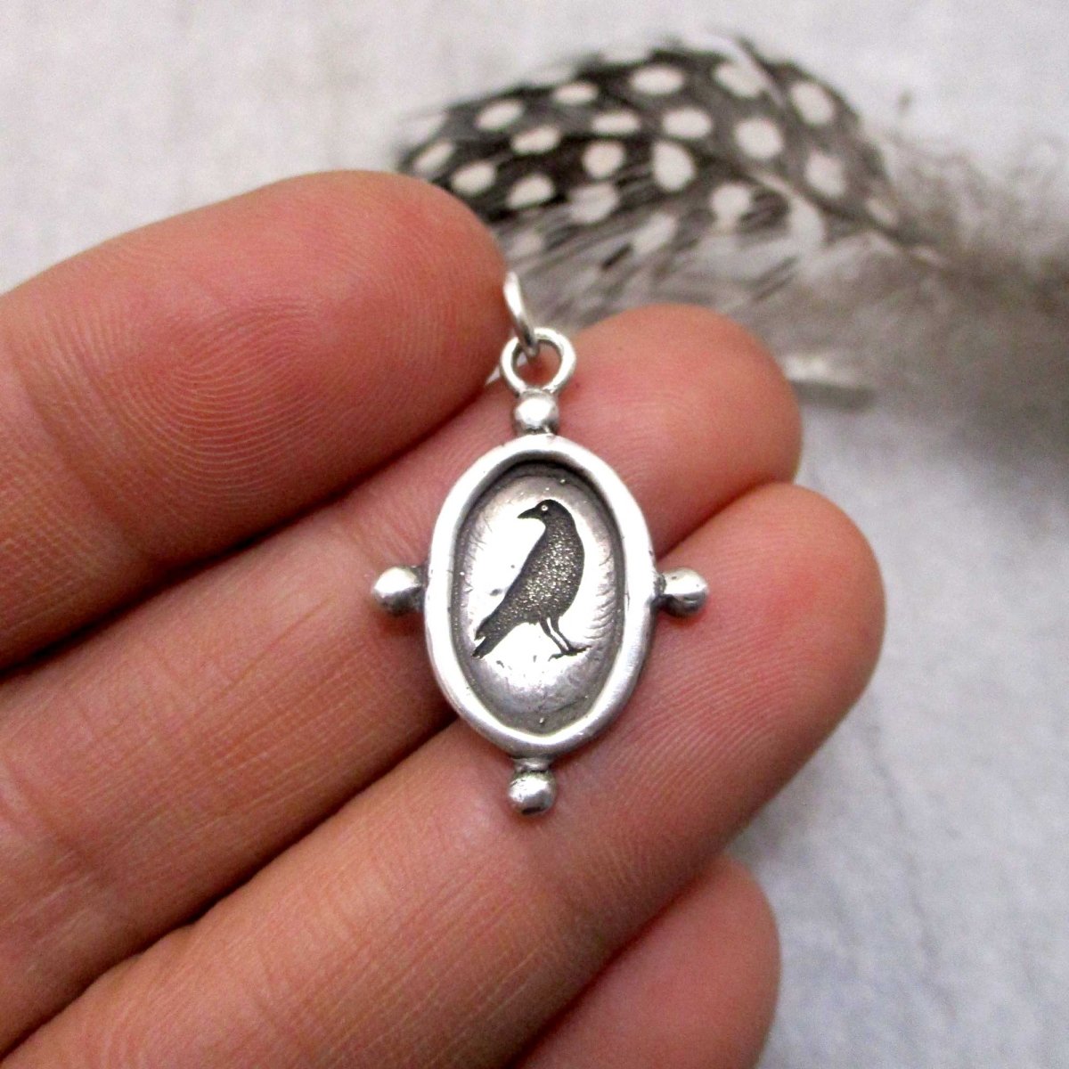 Mystic Crow Sterling Silver Charm