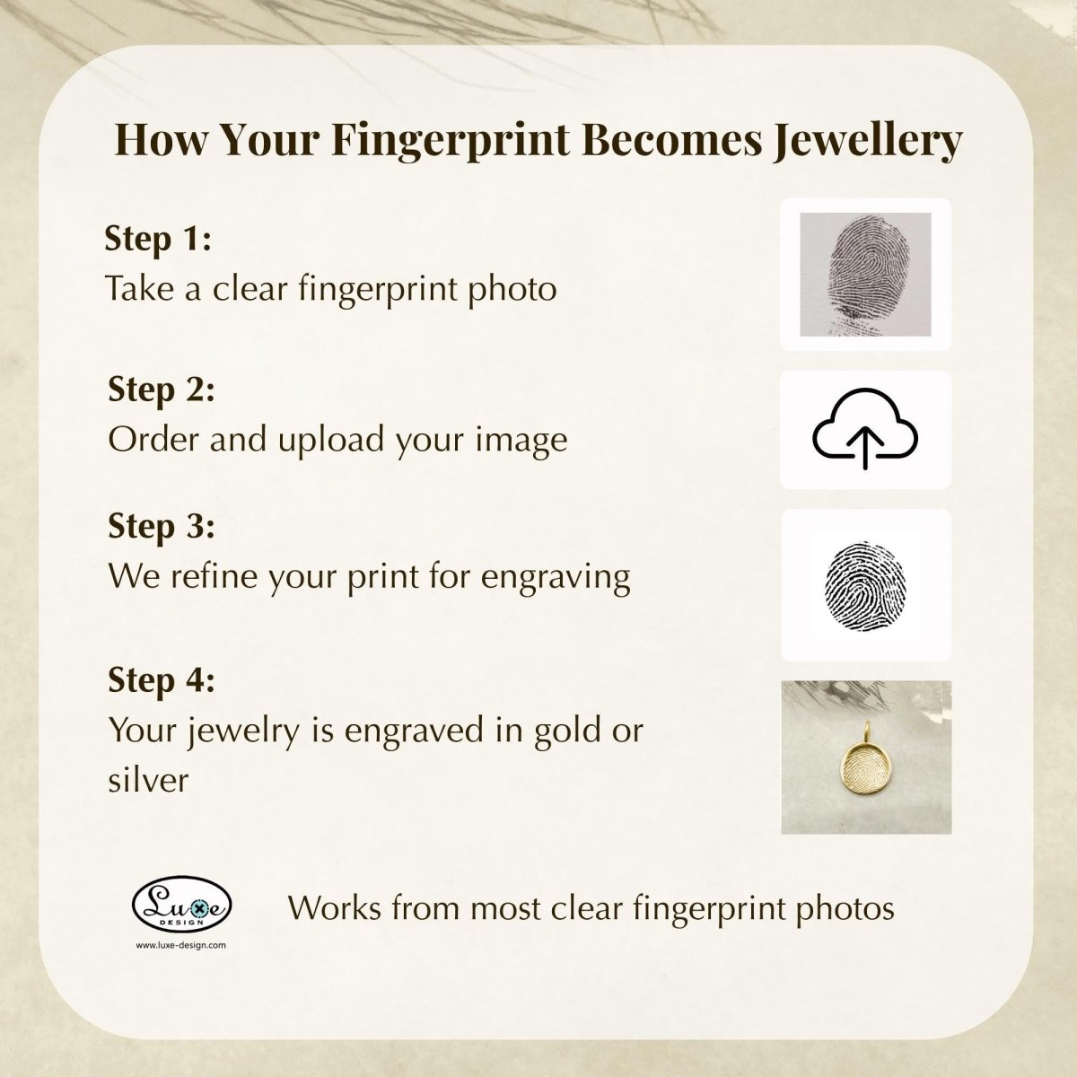 Organic Fingerprint Pendant | Adult Fingerprint Jewelry | Memorial Keepsake | Sterling Silver Oval