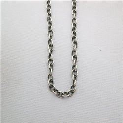 Oxidized Sterling Silver Heavy Cable Chain Necklace with Lobster Claw Closure - Luxe Design Jewellery
